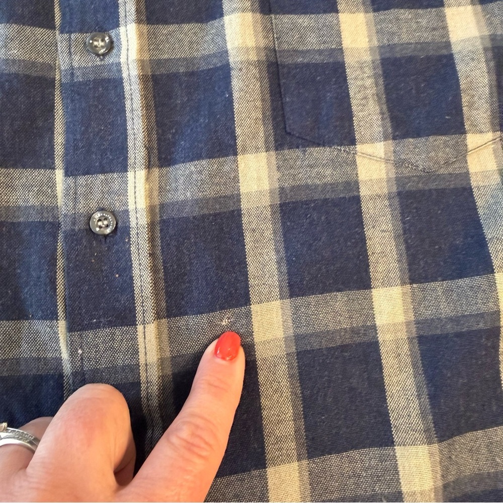 Ralph Lauren Men's Blue and Gray Plaid Shirt size 18 34-35 - Picture 2 of 10